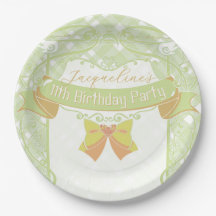 Princesse Art Nouveau verte Anniversaire