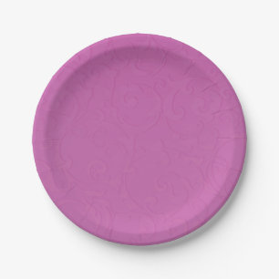 Assiettes En Carton Princesse Baie Rose Conte de Fées Damassé Mariage