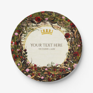 Assiettes En Carton Princesse de conte de fées vintage Briar Rose Part