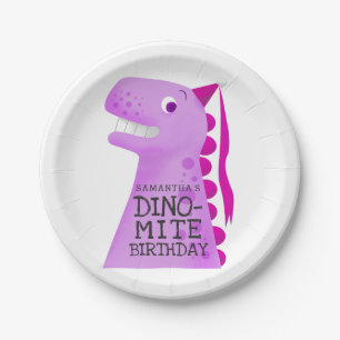 Assiettes En Carton Princesse Dinosaur Filles Anniversaire