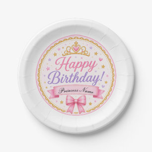 Assiettes En Carton Princesse Lavande Rose