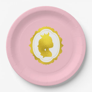 Assiettes En Carton Princesse rose Cameo Birthday