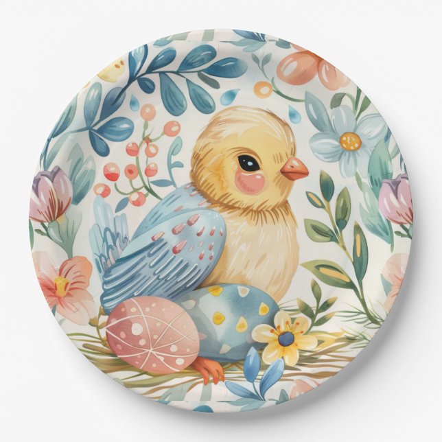 Assiettes En Carton Printemps de Pâques 7 (Devant)