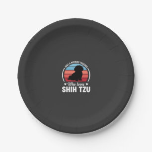 Assiettes En Carton Professeur de physique amateur de chien Shih Tzu