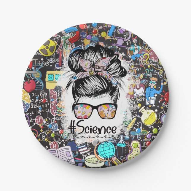 Assiettes En Carton Professeur de sciences (Devant)