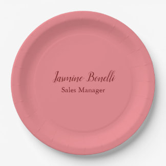 Assiettes En Carton Professional Modern Minimaliste Ajouter un nom per