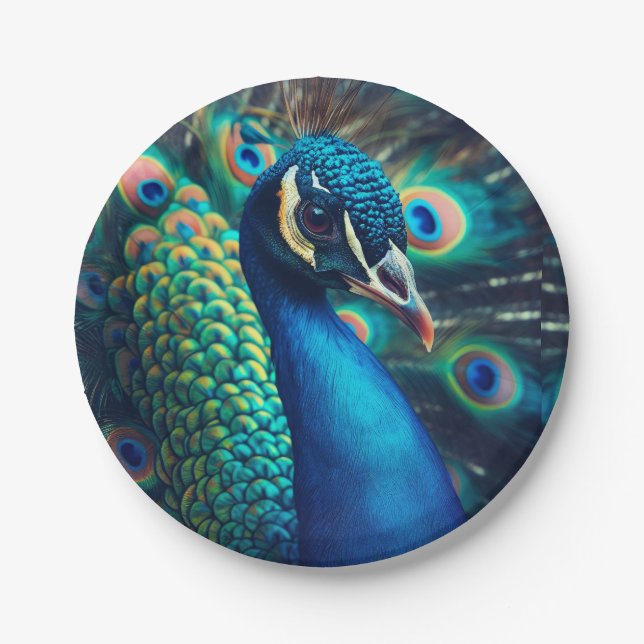 Assiettes En Carton Profil Peacock (Devant)