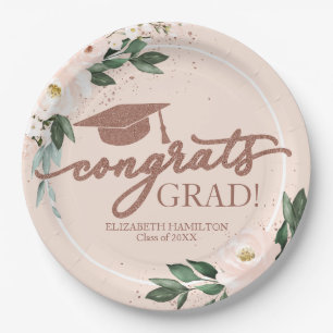 Assiettes En Carton Promotion 2026 Floral Blush Diplômé