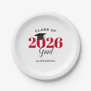 Assiettes En Carton Promotion 2026 Simple Rouge et Noir