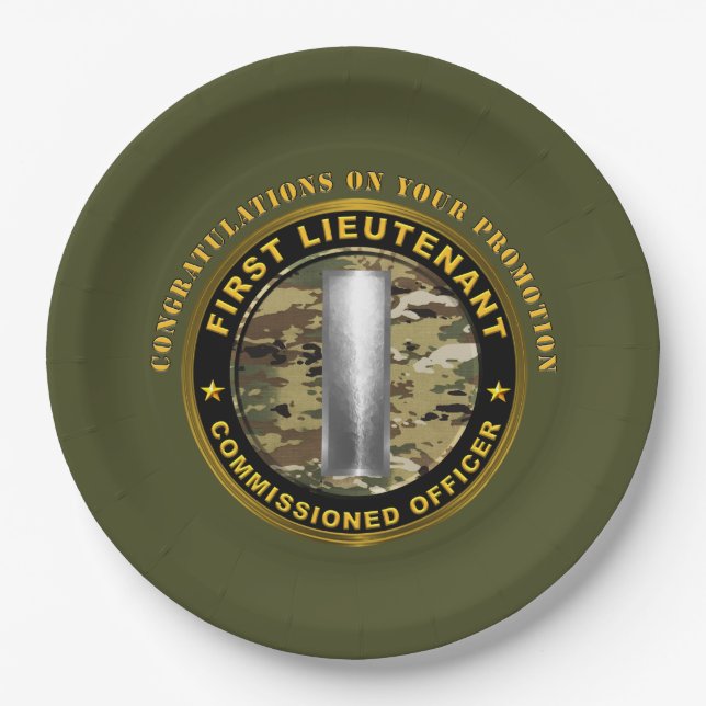 Assiettes En Carton Promotion du premier lieutenant 1LT (Devant)
