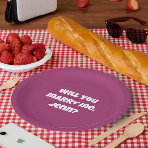 Assiettes En Carton Proposition mariage - Voulez-Vous M'Épouser ?