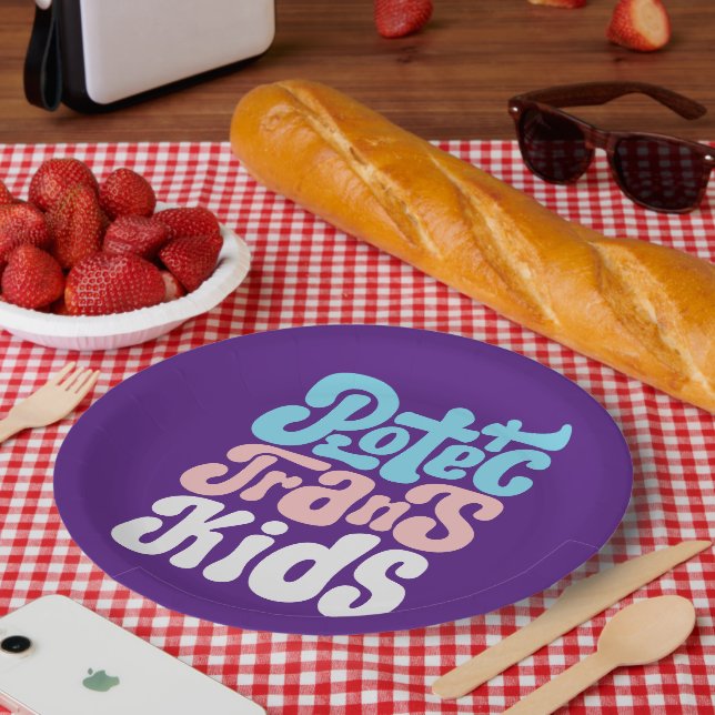 Assiettes En Carton Protéger les plaques de papier Trans-Kids (Pique-nique)