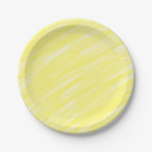 Assiettes En Carton publicité jaune pastel personnalisée couleur unie