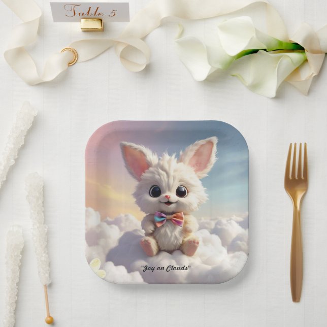 Assiettes En Carton "Puffy Pal" (Mariage)