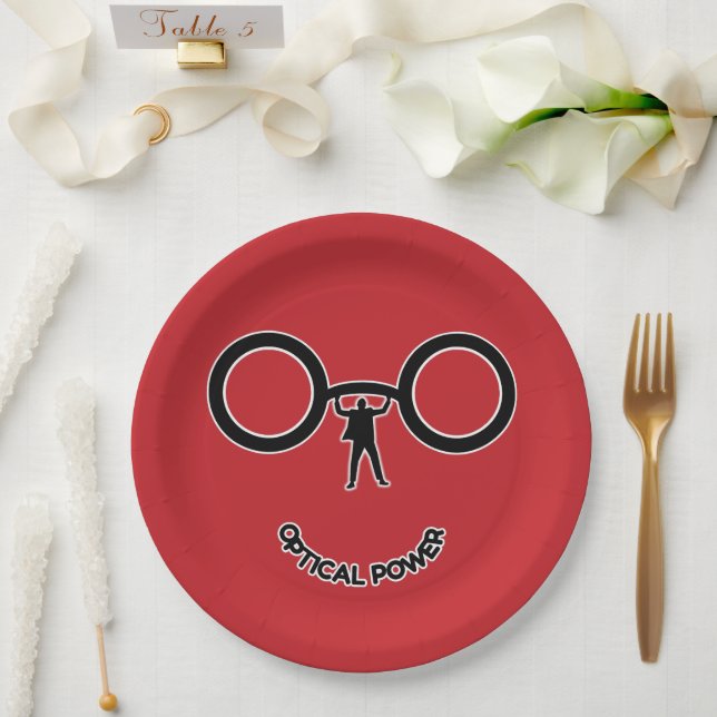 Assiettes En Carton Puissance optique (Mariage)