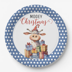 Assiettes En Carton Pun de vache de Noël