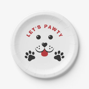 Assiettes En Carton Puppy Chien Lit Pawty Birthday Boy Papier Plaques
