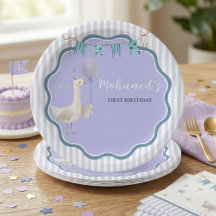Purple Goose First Birthday Personalized Kids Part