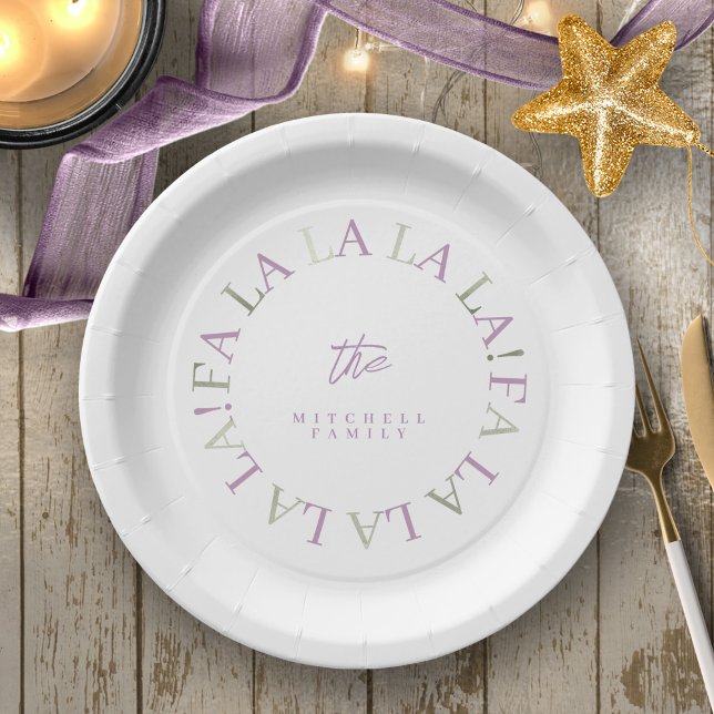 Assiettes En Carton Purple Green Fa Noël La La ID1009 (Créateur téléchargé)