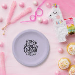 Assiettes En Carton Purple Lavender Wild Unicorn Birthday<br><div class="desc">Purple Lavender Wild Unicorn Birthday</div>