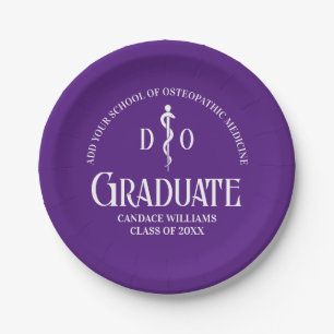 Assiettes En Carton Purple Ostéopathie Médicale de l'école fête de gra