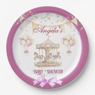 Assiettes En Carton Purple Pony Dreams-Dark Purple Papier Plaques