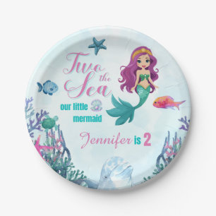 Assiettes En Carton Purple Sirène Deux Filles de la Mer 2e anniversair