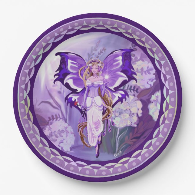 Assiettes En Carton Purple Sun Fairy (Devant)