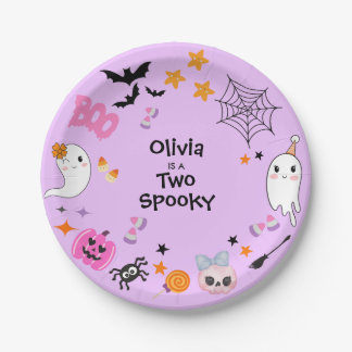 Assiettes En Carton Purple Two Spooky Cute Halloween 2nd Birthday