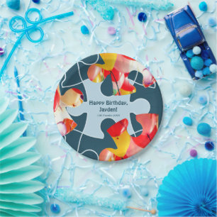 Assiettes En Carton Puzzle amusant pour enfants Joyeux Anniversaire No