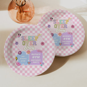 Assiettes En Carton Pyjama Party Préparatifs de Lycée Patch Fête d'Ann
