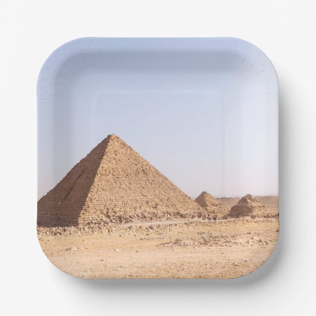 Assiettes En Carton Pyramides d'Égypte (Recto)