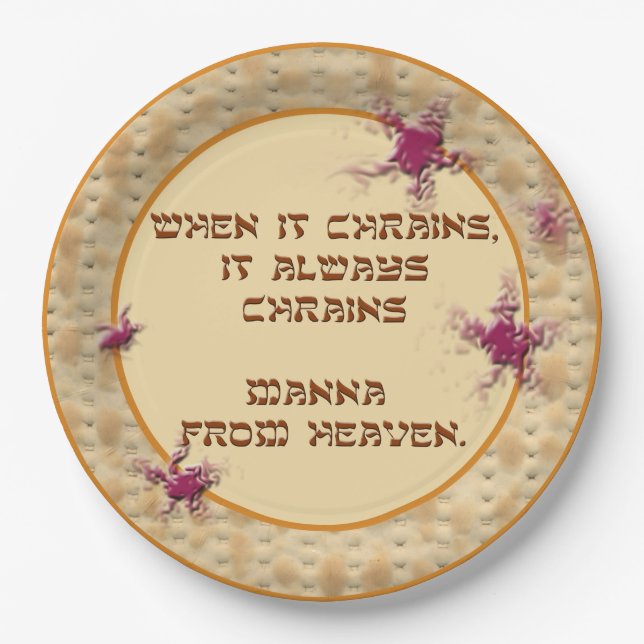 Assiettes En Carton Quand Il Pleure...Assiette en Papier. (Devant)