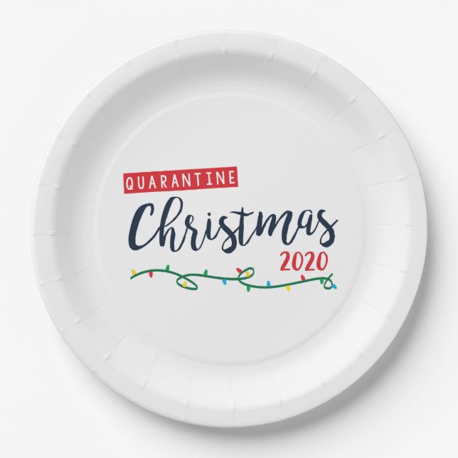 Assiettes En Carton Quarantaine Plaque papier Noël 2020 (Devant)
