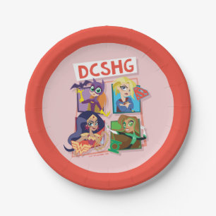 Assiettes En Carton Quartet Filles DC Super Hero