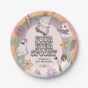 Assiettes En Carton Quatre ans pour toujours Spooky Retro Halloween 4è