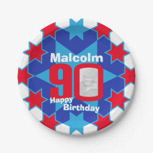 Assiettes En Carton quatre-vingt-dixième plaque à papier d'étoile