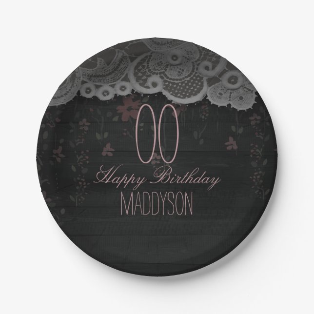 Assiettes En Carton quatre-vingtième 85th quatre-vingt-dixième (Devant)