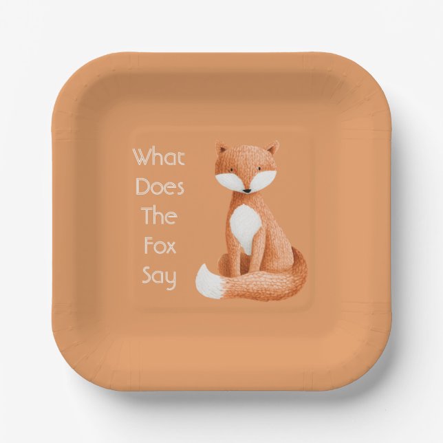 Assiettes En Carton Que dit le renard ?? (Recto)