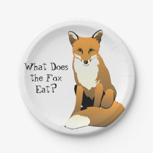 Assiettes En Carton Que le Fox mange-t-il ? Plaques à papier