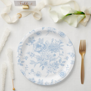 Assiettes En Carton Quelque chose de bleu avant de faire du bleu flora