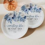 Assiettes En Carton Quelque chose de bleu avant de faire Fête des mari<br><div class="desc">C'est quelque chose de bleu avant de faire Dusty Blue Floral Flowers Fêtes des mariées Plaques de papier!</div>