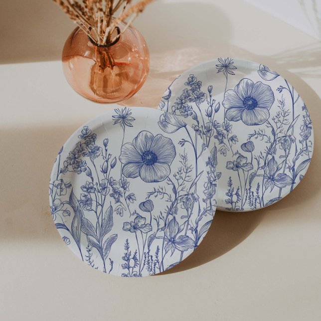 Assiettes En Carton Quelque chose de bleu avant de faire Fête des mari (Créateur téléchargé)