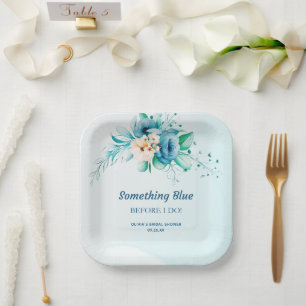 Assiettes En Carton Quelque chose de bleu avant que je fasse la Fête d