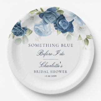 Assiettes En Carton Quelque Chose de Bleu Avant que je Fasse la Fête d