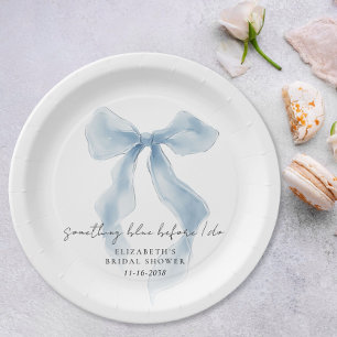 Assiettes En Carton Quelque chose de bleu avant que je me marie Baby S