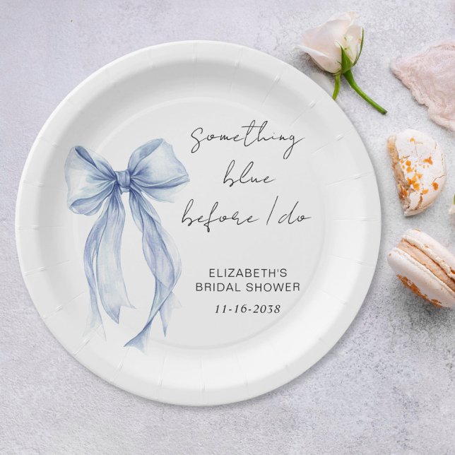 Assiettes En Carton Quelque chose de bleu avant que je ne me marie Sho (Créateur téléchargé)