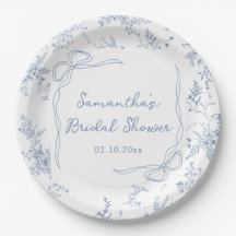 Quelque Chose de Bleu Fleurs Ruban Baby Shower Mar