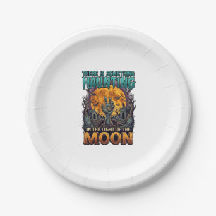 Assiettes En Carton Quelque chose hantant lune Halloween Zombie Main G