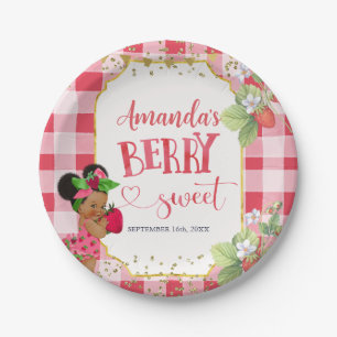 Assiettes En Carton Quelqu'un Berry Sweet Strawberry Girl Baby shower